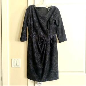 David Meister lace dress with bow detail